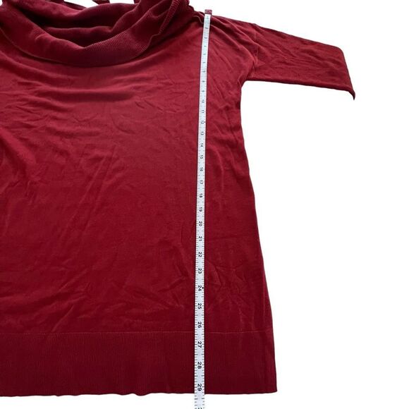 Caslon Burgundy 3-In-1 Convertible Cowl Neck Side Slit Tunic NWT - Picture 8 of 11